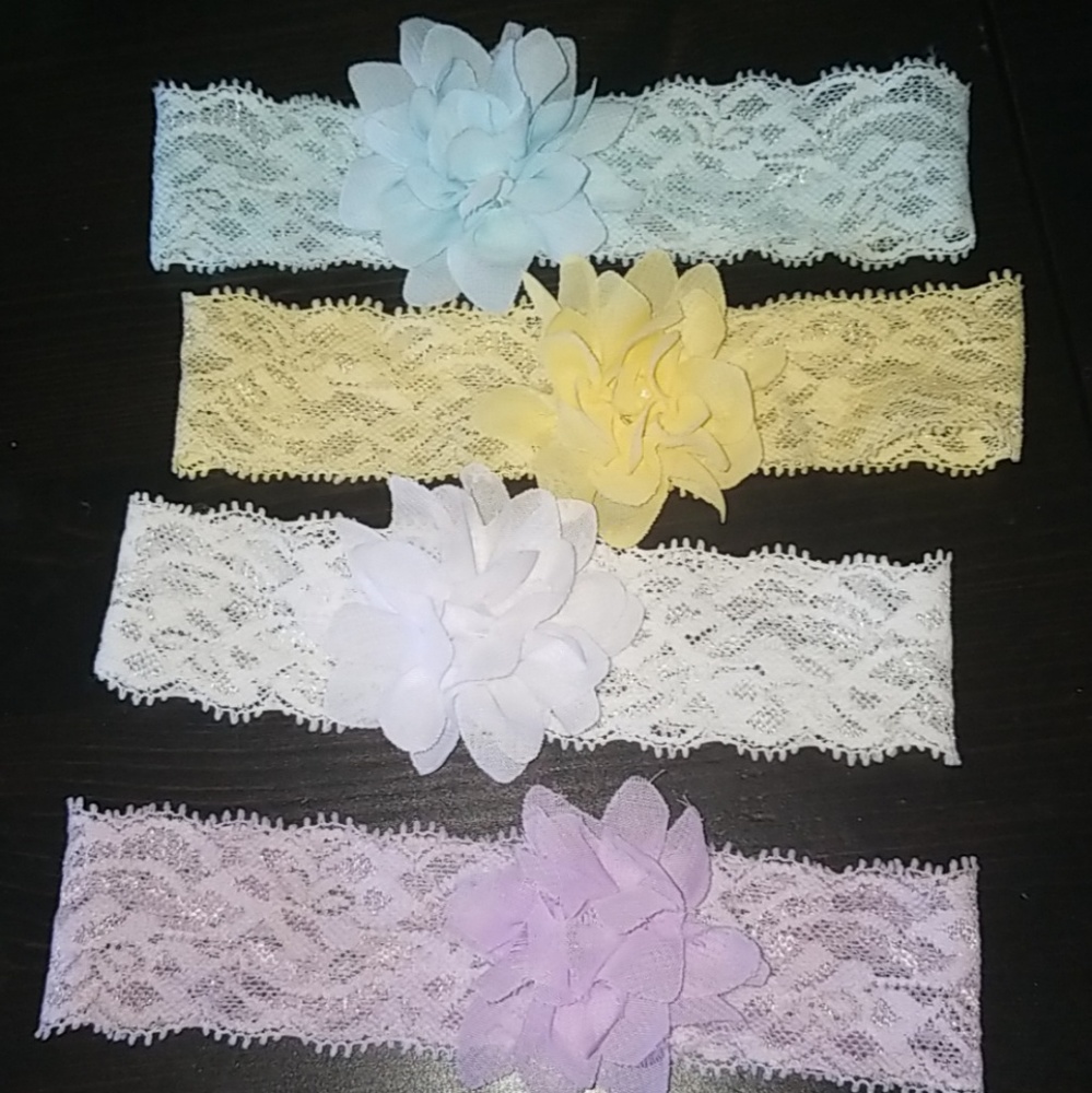 4 lace headbands